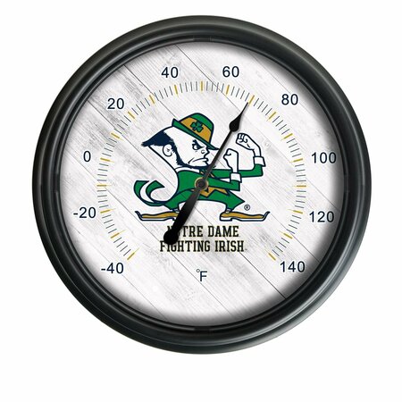 HOLLAND BAR STOOL CO Notre Dame (Leprechaun) Indoor/Outdoor LED Thermometer ODThrm14BK-08ND-Lep